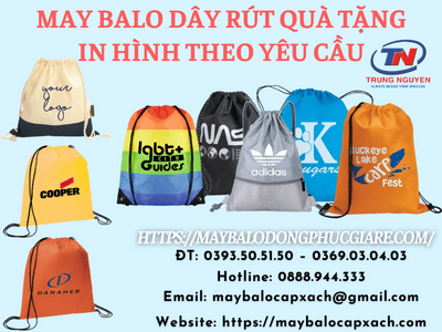 may balo dây rút quà tặng